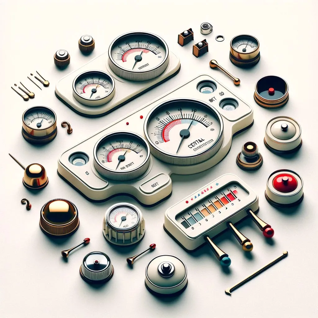 Old-school dashboard. Clearly marked decision criteria with alarms to alert you. Illustration: Dall-E